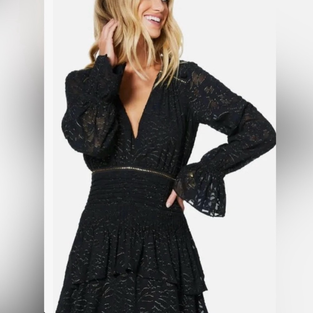 Ramy Brook - black & gold dress- size 6